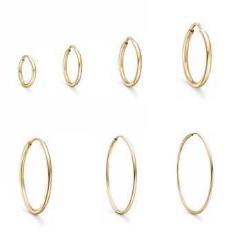 Creoler i 8 karat guld, 50 mm – Støvring Design
